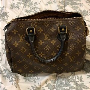 Louis Vuitton speedy 25 (lock) painted handles